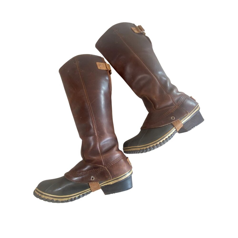 Original SOREL SLIMPACK W11 Tall Equestrian Riding Boot Brown Waterproof RARE - Picture 4 of 15